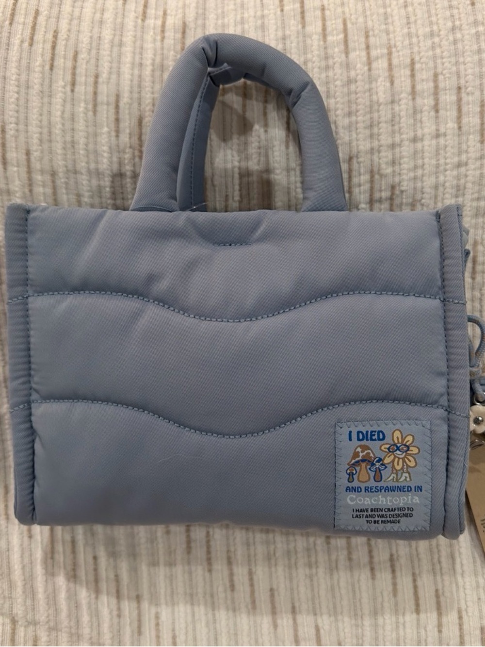 NWT Coachtopia Summer I Turned Pretty Mini Puffy Tote Light Twilight CBY88